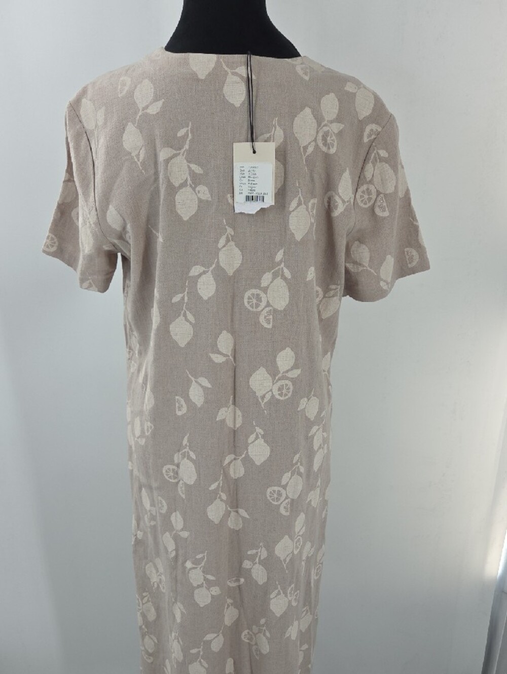 Light Khaki Floral Midi Dress Medium NWT - Picture 13 of 16